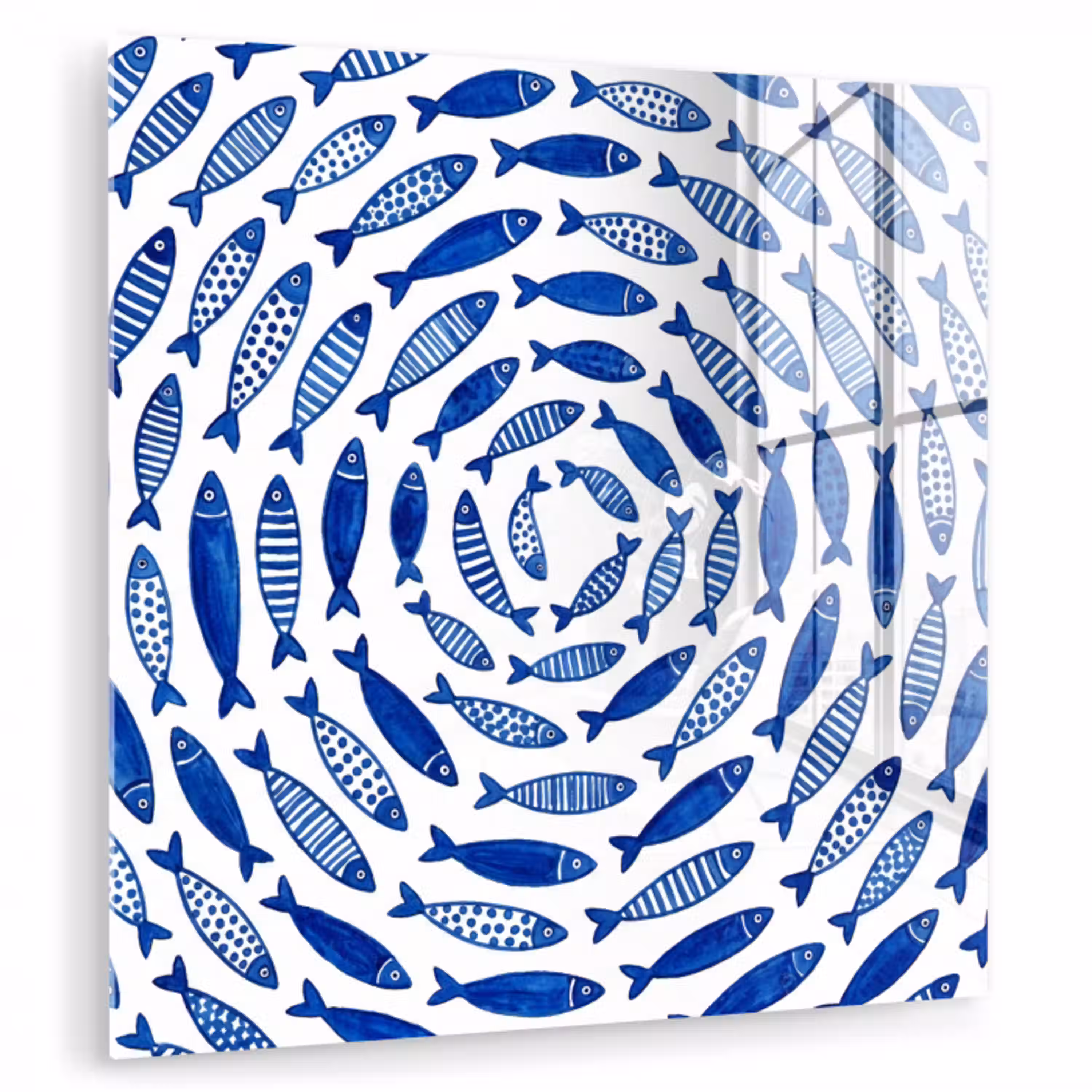 Vis - Patroon - Onderwater - Abstract - Blauw plexiglas 5mm klein -zzzproduct_nieuw