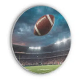 Football - Bal - Stadion - Sport Akoestische PET Vilt - Rond klein -3d