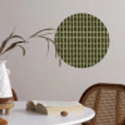 Ritmisch - Effect - Groen Wandcirkel behangsticker klein 186 -sfeer3