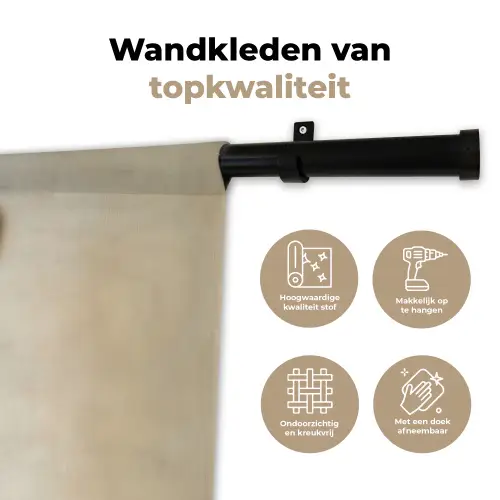 Beige - Vintage - Bestek Wandkleed katoen klein -sfeer2