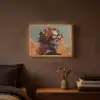Vrouw - Kroon - Tomaat - Bascilicum - Zonnebril Light Box met batterij (Wandlamp) middel -sfeer4