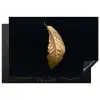 Bladeren - Luxe - Goud - Zwart - Natuur Inductie beschermer vinyl 3mm klein -3d