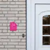 Weiße Herzchen in den Ecken - Modern Naambord Huisje klein -sfeer1