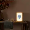 Ribbels - Blauw - Schelp Light Box met kabel (Tafellamp) klein -sfeer4