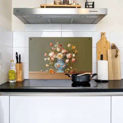 Neutral - Bloemen - Boeket - Vaas Inductie beschemer met haakjes klein -sfeer2