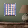 Try again - Strepen - Roze - Verticaal - Blauw plexiglas 5mm klein -sfeer3