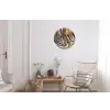 Marmerlook - Goud - Glitter - Luxe - Marmer - Wit Wandcirkel aluminium klein -woonkamer