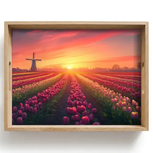 Windmolen - Zonsondergang - Landschap Dienblad Rechthoek middel -z3d_shopping