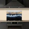 Abstract - Goud - Luxe - Blauw keuken achterwand spatscherm klein -sfeer1