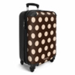 Stippen patroon in verschillende tinten bruin NBS - Handbagage koffer - Unisex middel -productfoto_3d