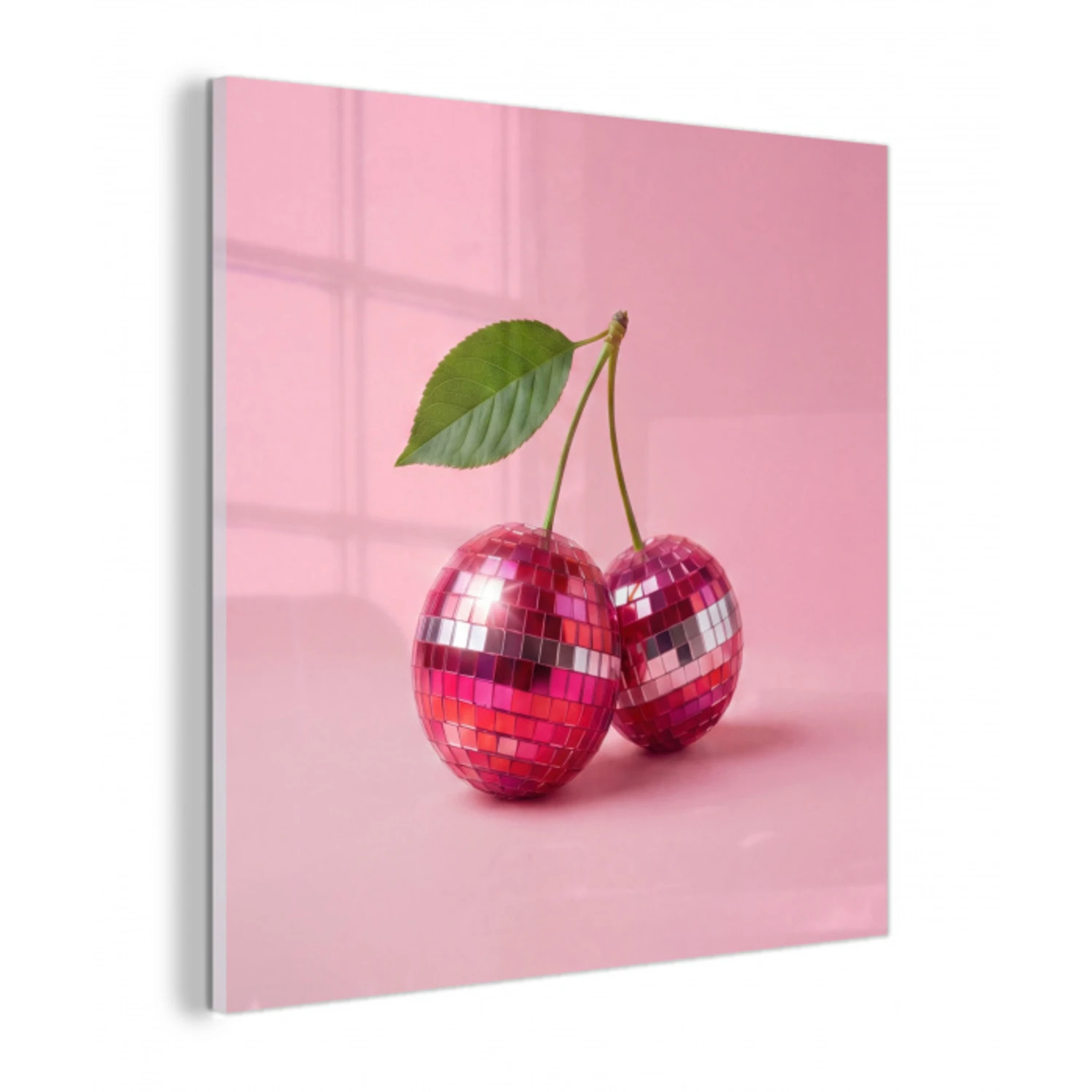 Disco - Kersen - Roze plexiglas 5mm klein -z3d