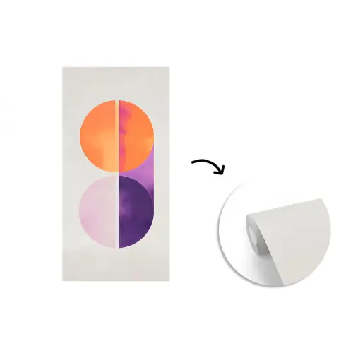 Cirkels - Abstract - Paars fotobehang vinyl groot -3d