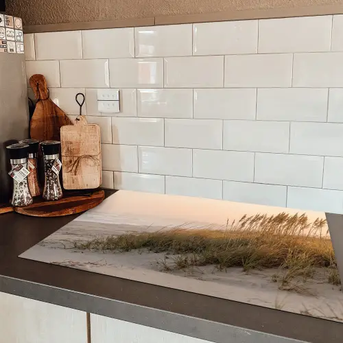 Duinlandschap - Zonsondergang - Strand Inductie beschermer vinyl 3mm klein -sfeer3