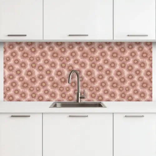 Gerbera - Bloemen - Roze keuken achterwand 2 middel 871 -3d