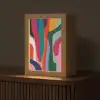 Vormen - Bochten - Kleurrijk - Abstract Light Box met kabel (Tafellamp) klein -z3d_website