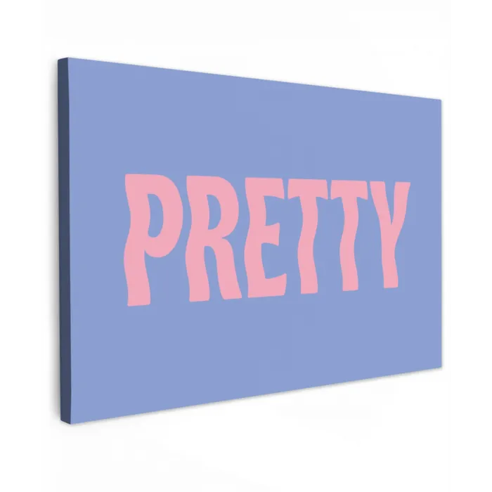 Pretty - Roze - Blauw - Golvend canvas 2cm klein -z3d