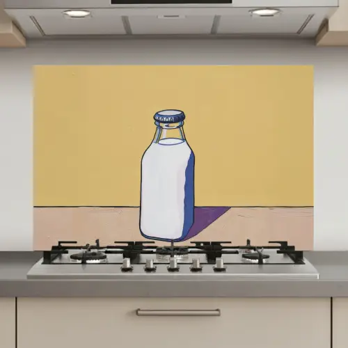 Glazen - Fles - Illustratie - Melk keuken achterwand spatscherm klein -3d_website