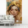 Vrouwen - Portret - Luxe - Goud fotobehang vinyl groot -woonkamer