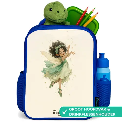 Dansende bosfee Kinderrugzak - Blauw middel -inhoud_NL