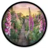 Vingerhoedskruid - Bloemen - Tuin Fotolijst rond zonder passe partout klein -3d