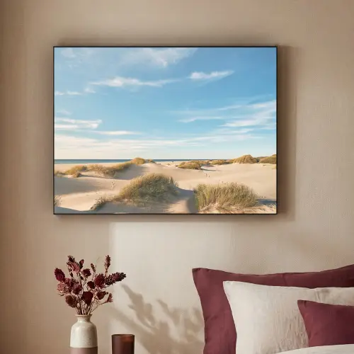 Duinen - Zomer - Landschap - Zee - Strand Textielframe - compleet frame klein -sfeer1