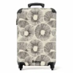 Cirkels - Patroon - Zwart NBS - Handbagage koffer - Volwassenen Unisex middel -productfoto_recht