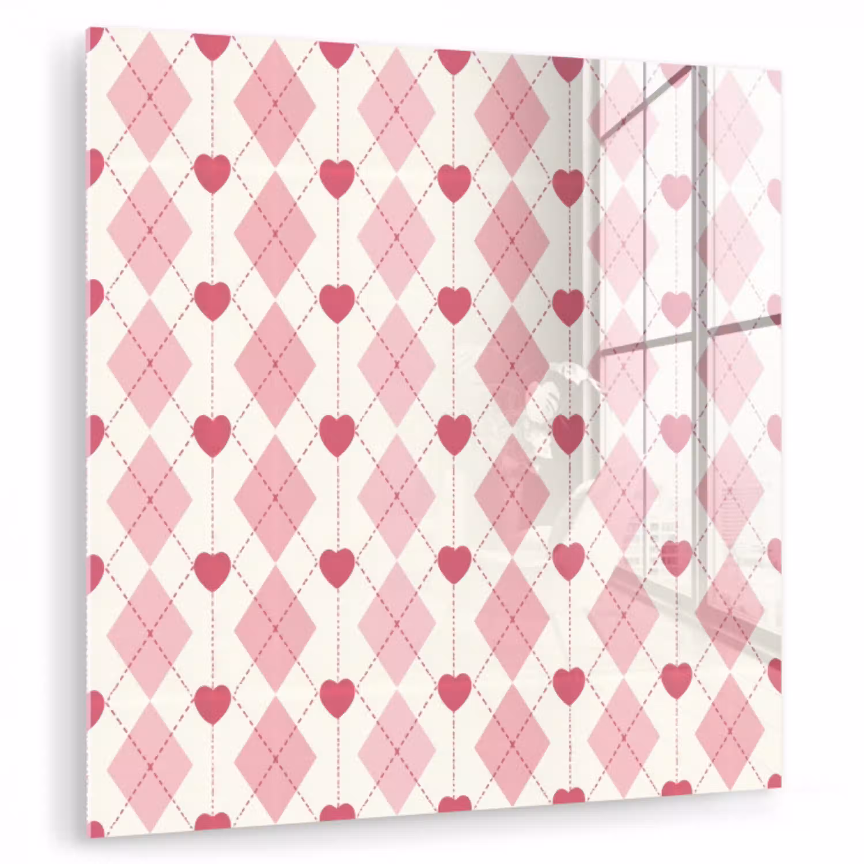 Ruiten - Klassiek - Roze - Wit plexiglas 5mm klein 11 -zzzproduct_nieuw