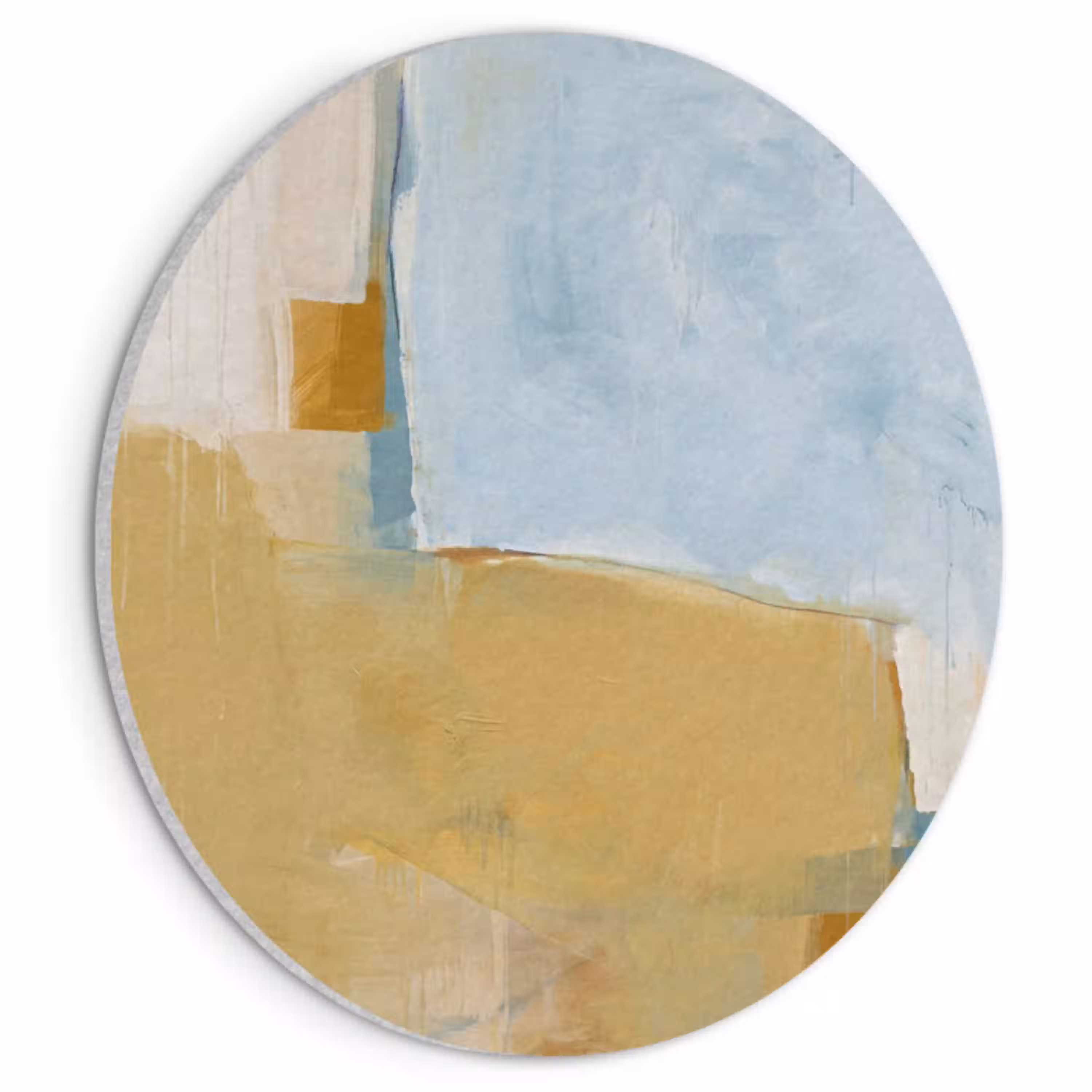 Abstract - Kleuren - Kunst - Modern - Blauw Akoestische PET Vilt - Rond klein -3d