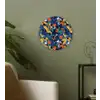 Zomer - Vlinder - Marineblauw - Blauw Wandcirkel kunststof plaat 5mm dik klein 188 -sfeer3