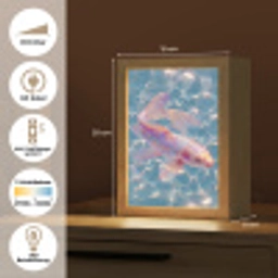 Vis - Water - Blauw - Licht Light Box met kabel (Tafellamp) klein -USP_DE