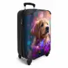 Hond - Puppy - Zon - Bloemen - Golden retriever NBS - Handbagage koffer - Unisex middel -productfoto_3d