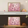 Eenhoorn - Roze - Vlinders - Bloemen Light Box met batterij (Wandlamp kind) middel -sfeer3_kind