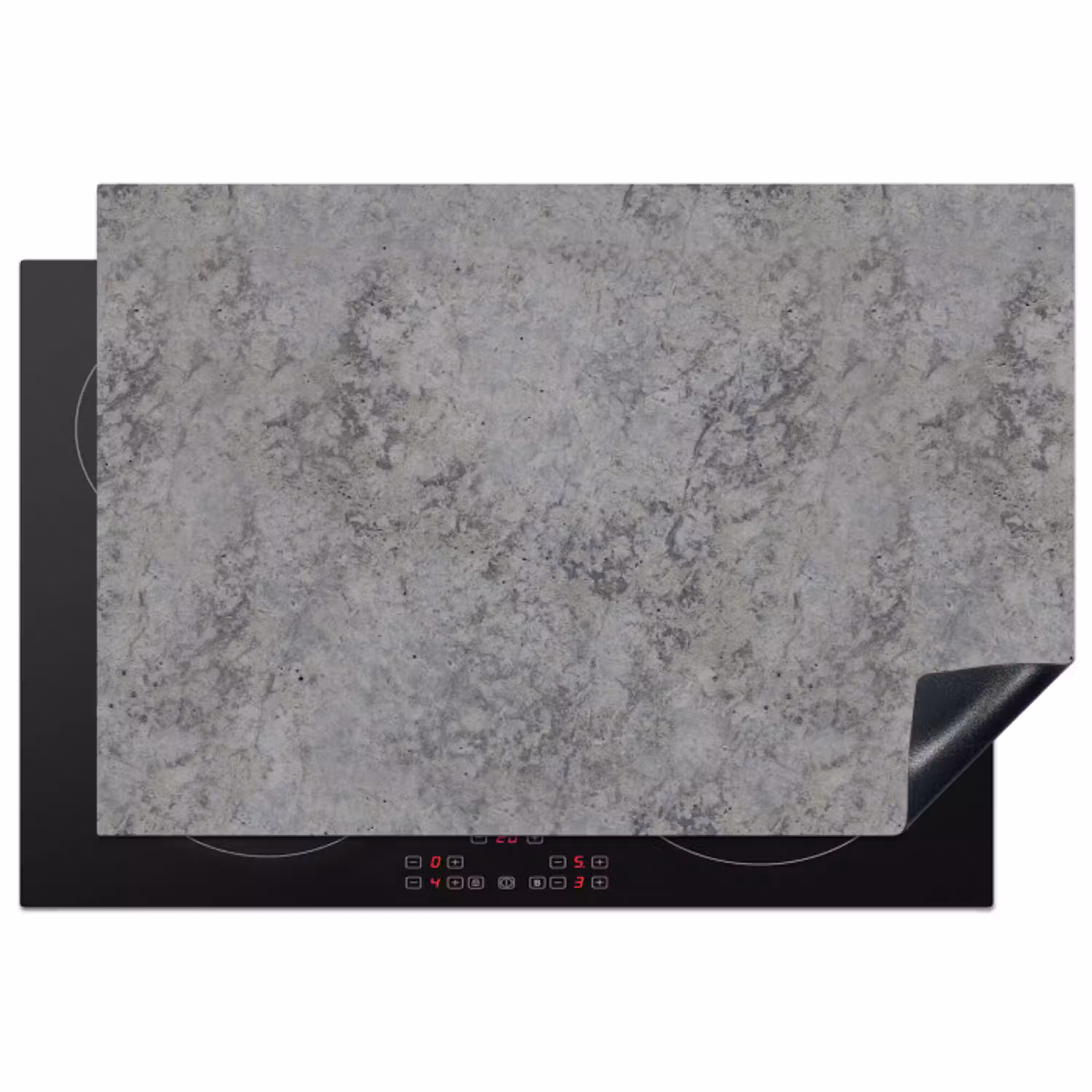 Industrieel - Beton - Patronen Inductie beschermer vinyl 3mm klein 276 -3d