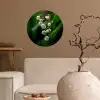 Bloemen - Wit - Bladeren - Lelietjes Wandcirkel behangsticker klein -sfeer1