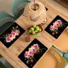 Orchidee - Graffiti - Kleurrijk - Bloemen - Abstract Placemat vinyl groot -zzsfeer5_Kitchenyeah-website