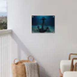 Anker - Ijzer - Zeebodem - Zand tuinposter los doek klein -sfeer8