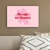 No rain no flowers - Bloem - Roze canvas 2cm klein -sfeer3