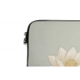 Lotus - Bloemen - Groen laptophoes neopreen klein -detail