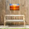 Zonsondergang - Zee - Lucht - Oranje - Horizon - Water Tuinposter op houten frame 2 cm dik klein -sfeer4