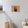 Beer - Minimalistisch - Bruin tuinposter los doek klein -sfeer8