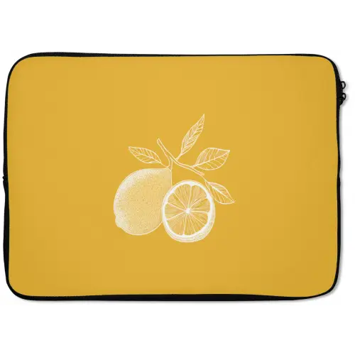 Citroenen - Illustratie - Minimalistisch - Geel laptophoes neopreen klein -zkaufland3dotto