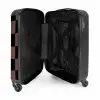 Squares - Zwart/Bruin NBS - Handbagage koffer - Kinderen Unisex middel -binnenkant