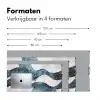 Lijnen - Golven - Abstract - Blauw Muismat XXL klein -sfeer5