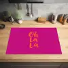 Oh la la - Roze - Oranje - Minimalistisch Inductie beschermer vinyl 3mm klein -sfeer5