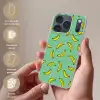 Bananen - Geel - Groen - Print Telefoonhoesje iPhone 17 Pro klein -sfeer3_NL