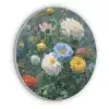 Close-up - Veld - Bloemen - Kleurrijk Akoestische PET Vilt - Rond klein -3d
