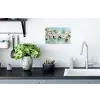 Bloesem - Bladeren - Lichtblauw Muursticker klein -keuken