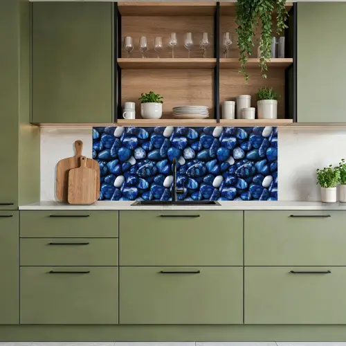 Luxe - Blauwe - Marmer - Stenen keuken achterwand 2 middel 871 -sfeer3