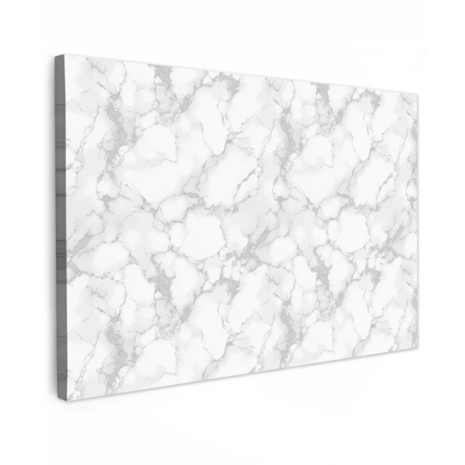 Wit - Marmer - Grijs Tuinposter op houten frame 2 cm dik klein 845 -3d
