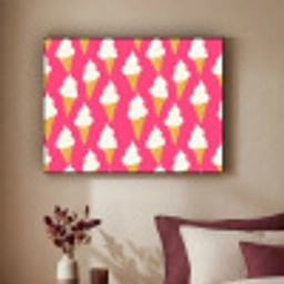 Softijs - Horentje - Roze Textielframe zwart klein 947 -sfeer1